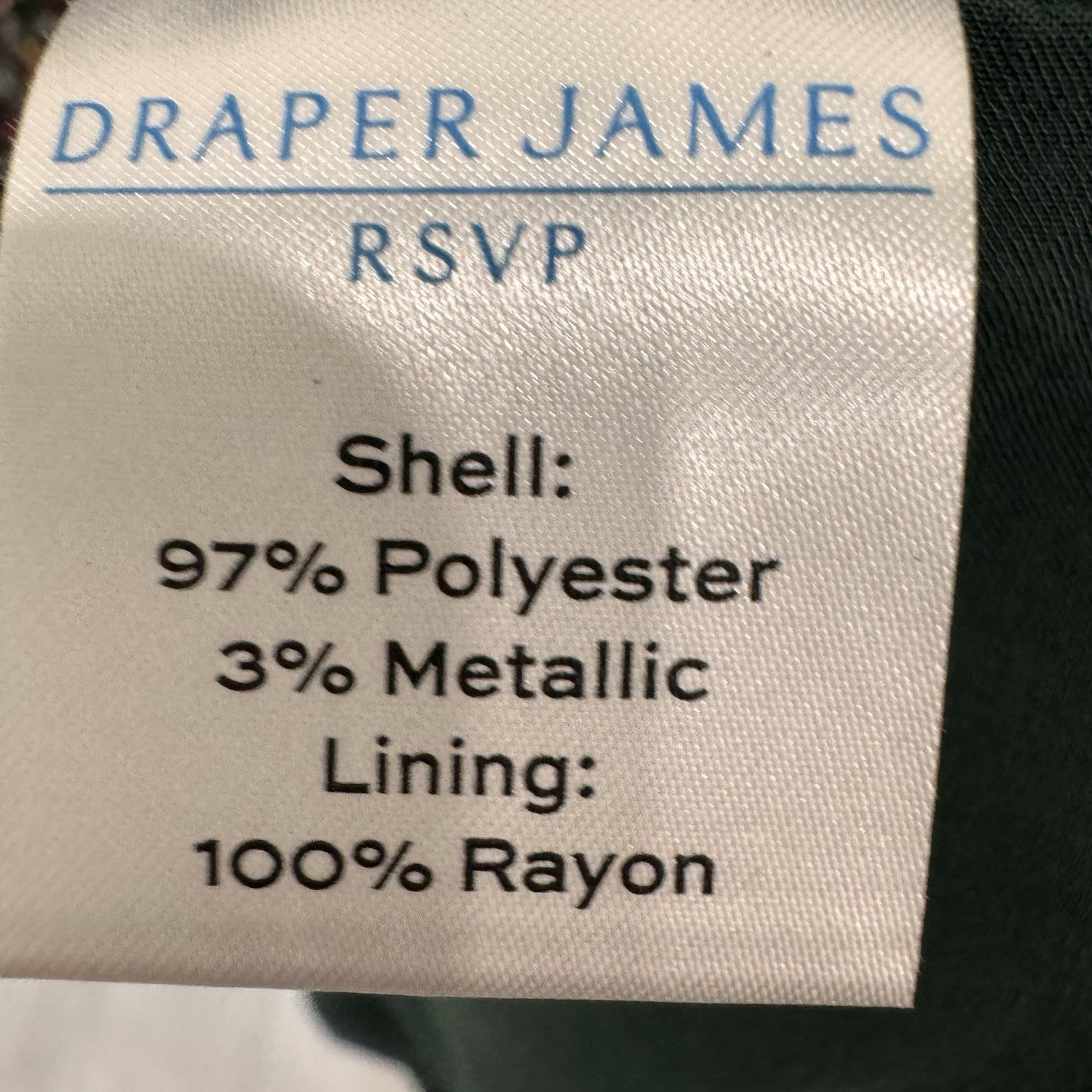 Draper James RSVP XL Dress Floral Smocked Metallic Tiered Long Sleeve Chiffon