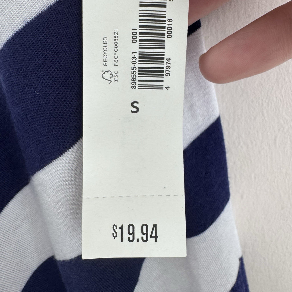 Old Navy Chevron Stripe Skirt Small Y2K Nautical Stretch NWT