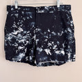 VRST Men's 5" Resort Short Indigo Craft Print Large NWT Slim Fit Lined Hybrid