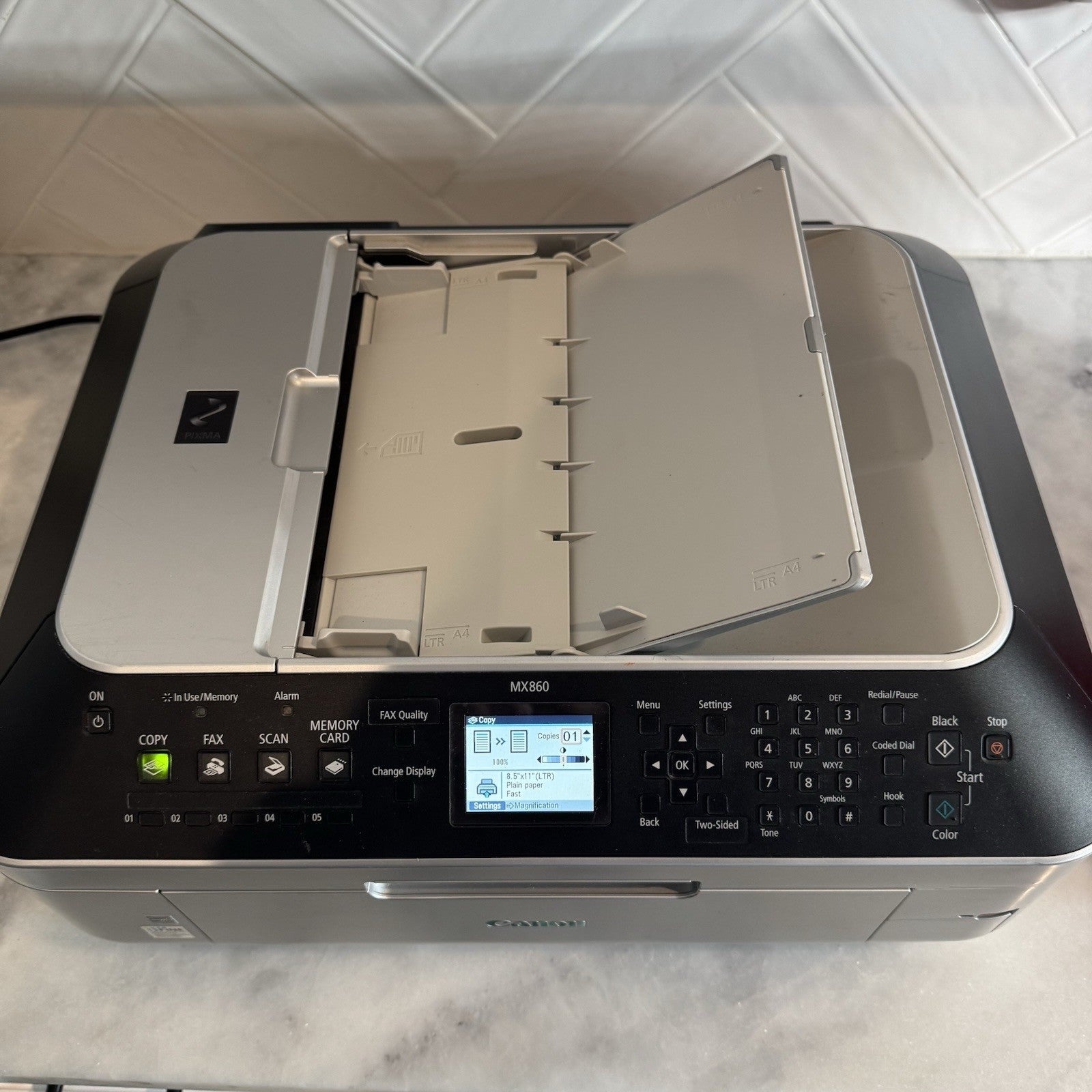 Canon PIXMA MX860 All-In-One Inkjet Printer Copier Scanner Fax Tested