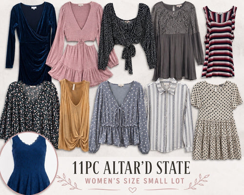 11pc Altar’d State Women’s Size Small Clothing Lot Boho Boutique Dresses Tops