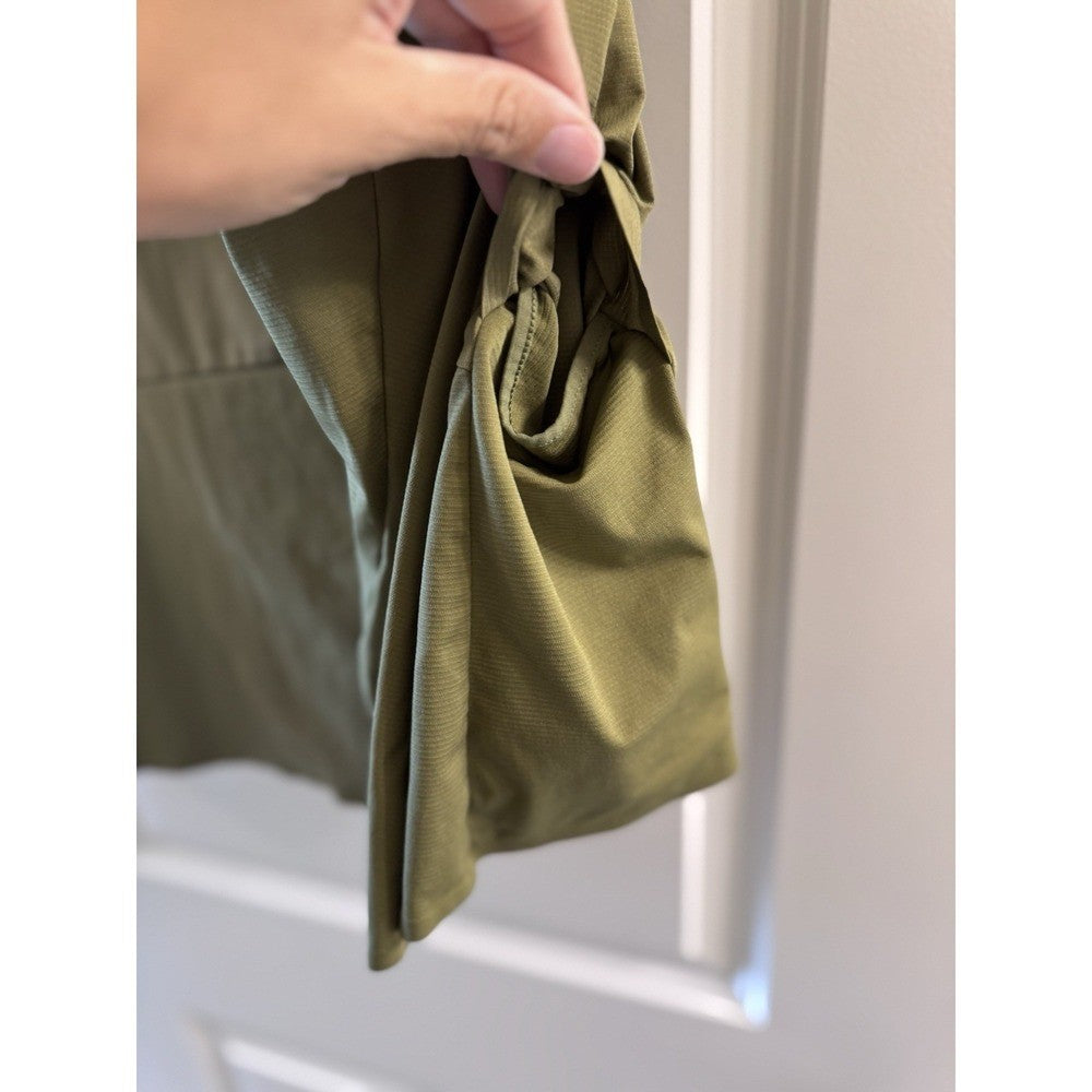 REI Co-op Men's 1/4 Zip Pullover Olive Green Medium Lightweight Hiking Shirt