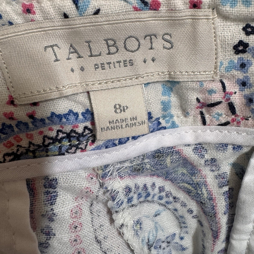 Talbots Women’s Size 8P Pants Shorts Lot 5pc Pink Beige Floral Career