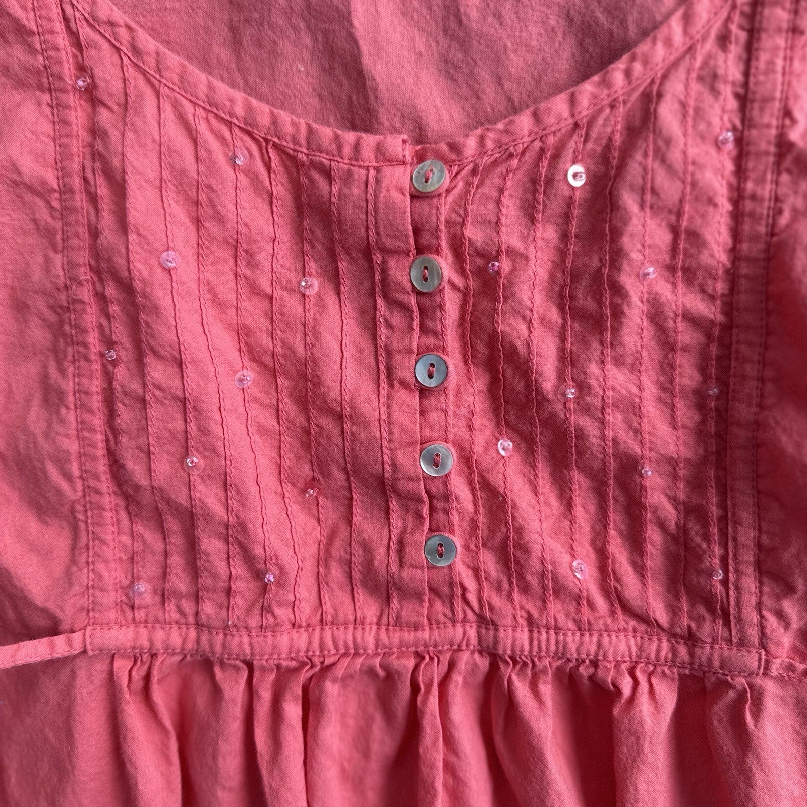 Oh Baby by Motherhood Pink Maternity Tunic Top L Embellished Boho Peasant