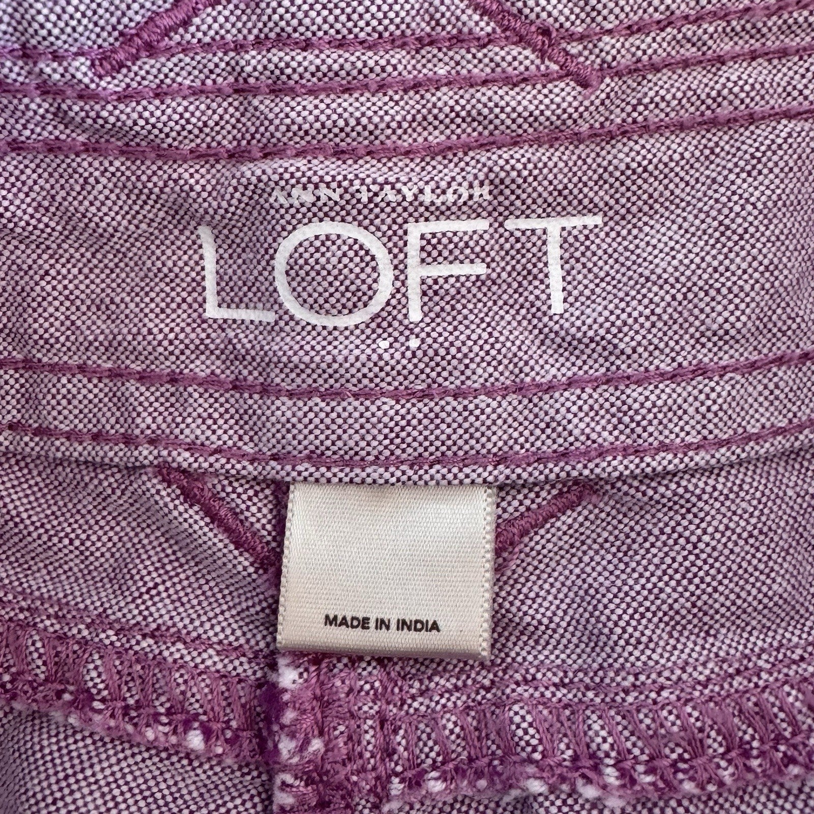 Women’s Ann Taylor LOFT Purple Cotton Shorts Sz 0 Original Casual Preppy