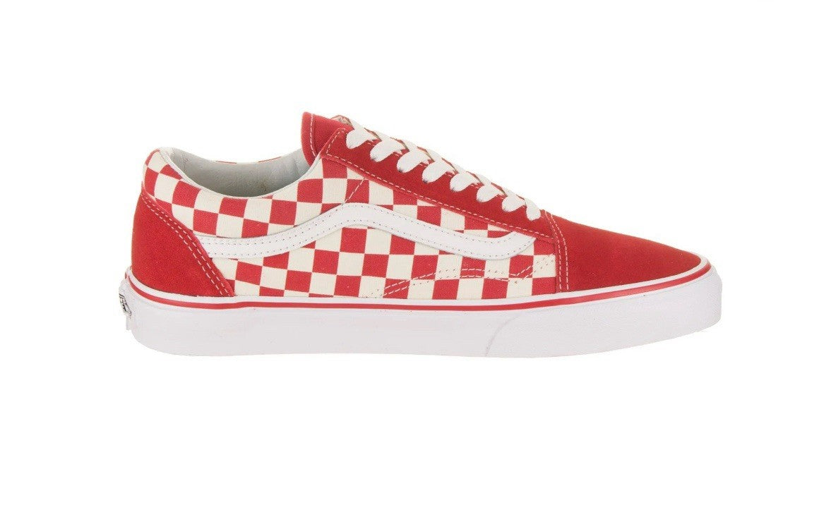 Vans Off The Wall Red And White Checkered Shoes Size Women's 7 Great Condition