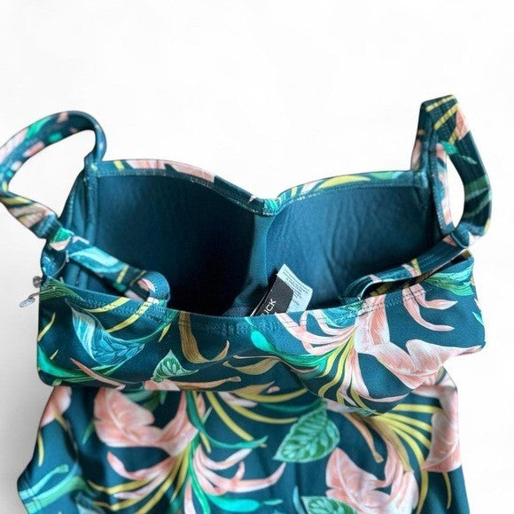 NipTuck Swim One Piece | Tropical Print | Size US 4 / AU 8