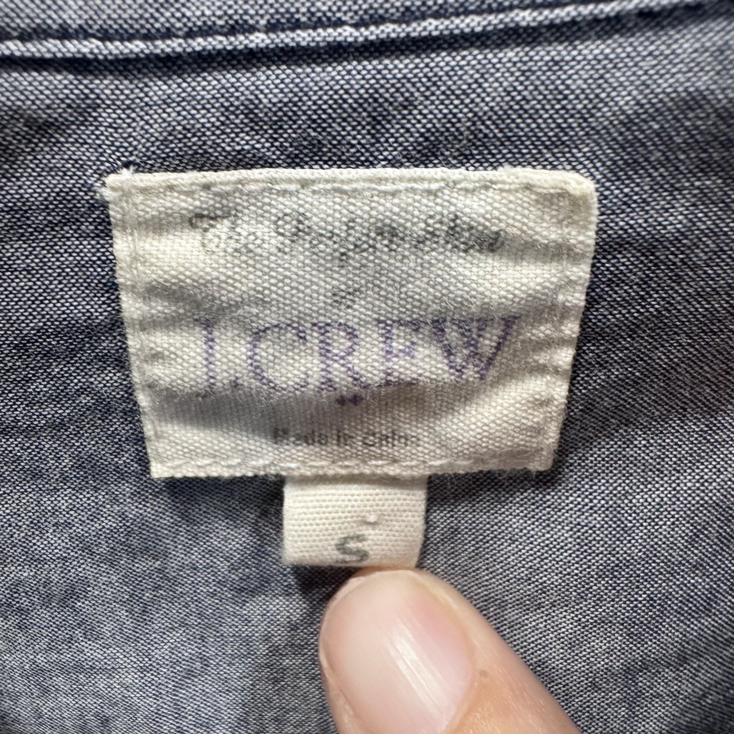 J.Crew Women’s Small Chambray Button Down Shirt 100% Cotton Casual Workwear