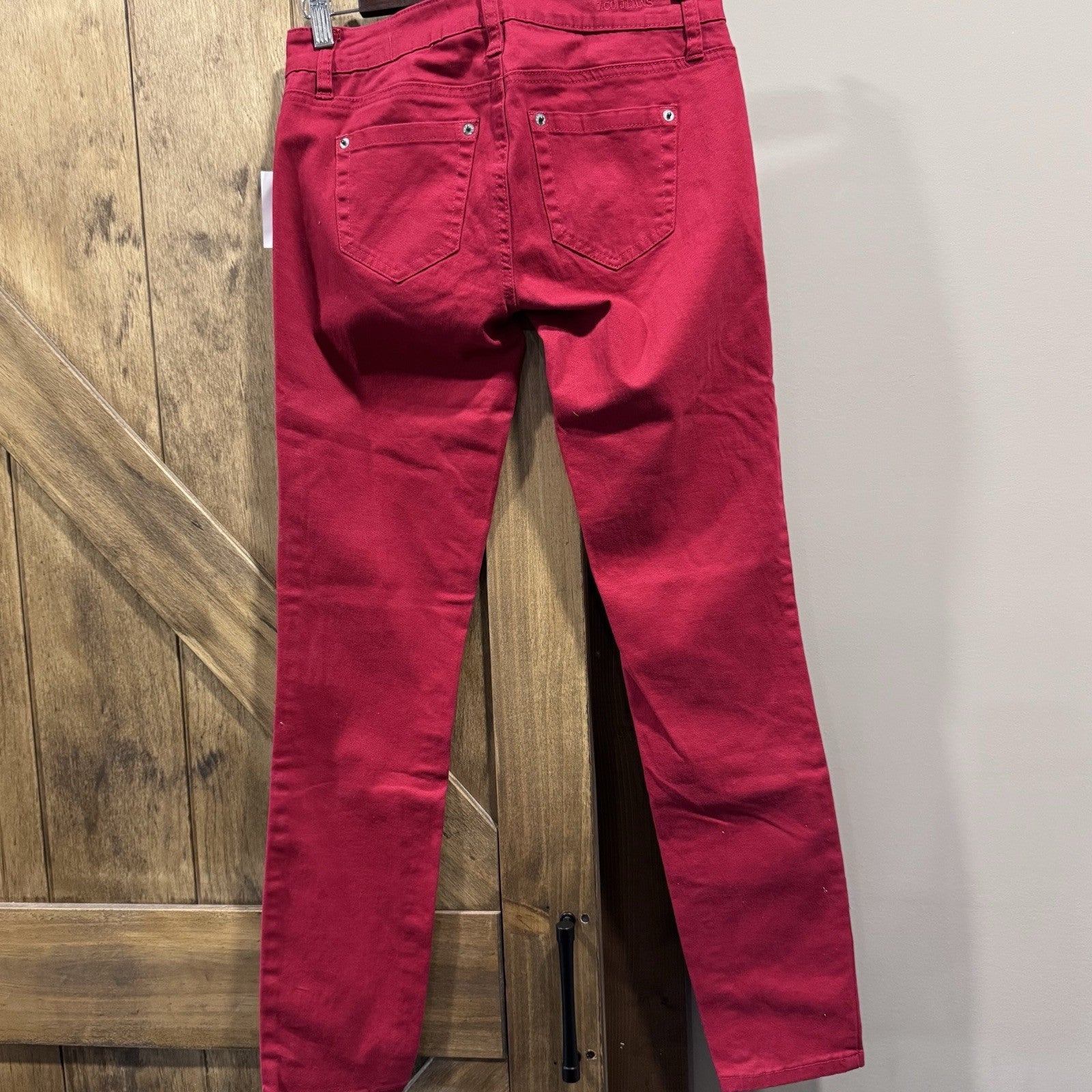 ZCO Jeans Juniors Size 5 Red Skinny Pants Stretch Cotton Blend NWT