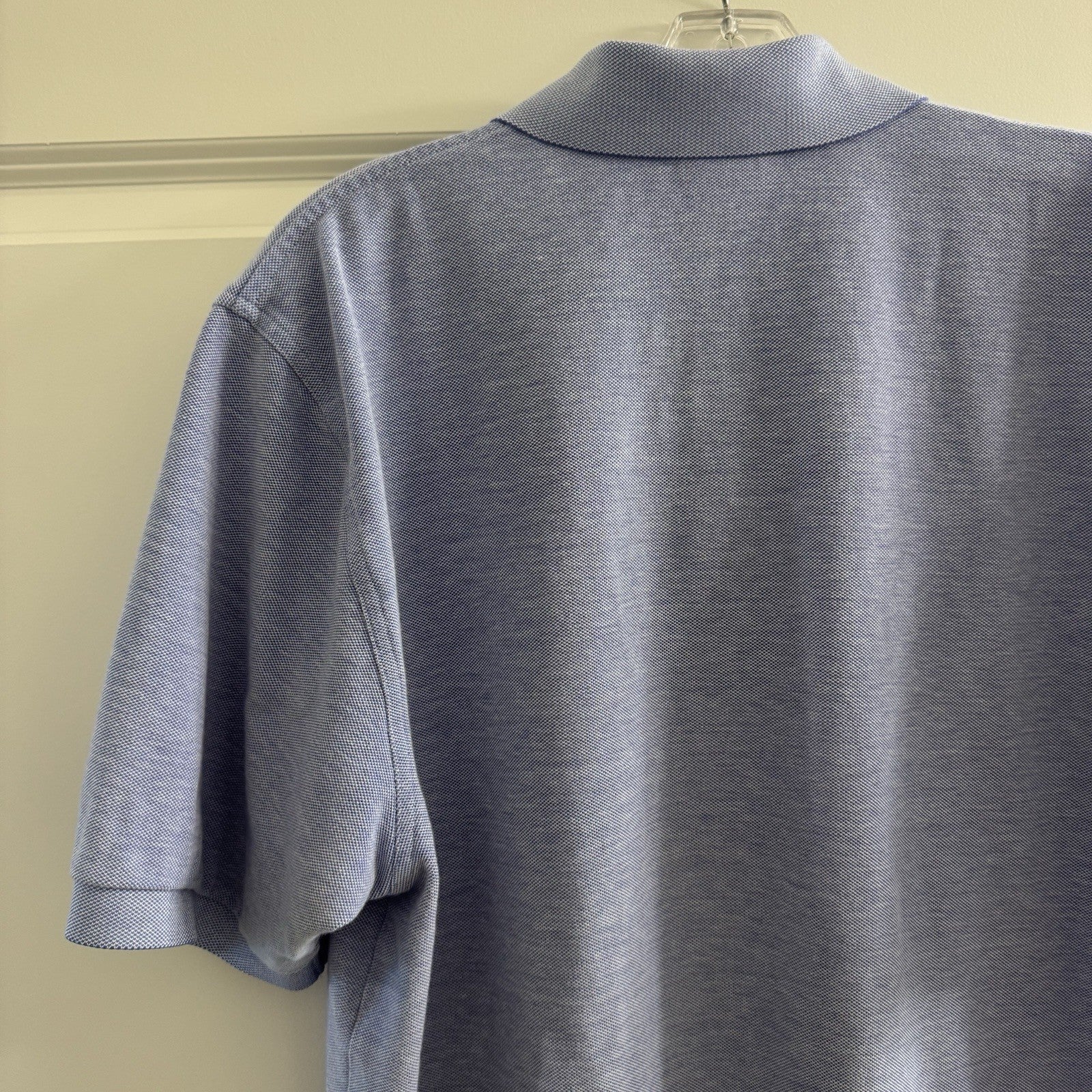 Brooks Brothers 346 Polo Shirt L Blue Cotton Performance Original Fit