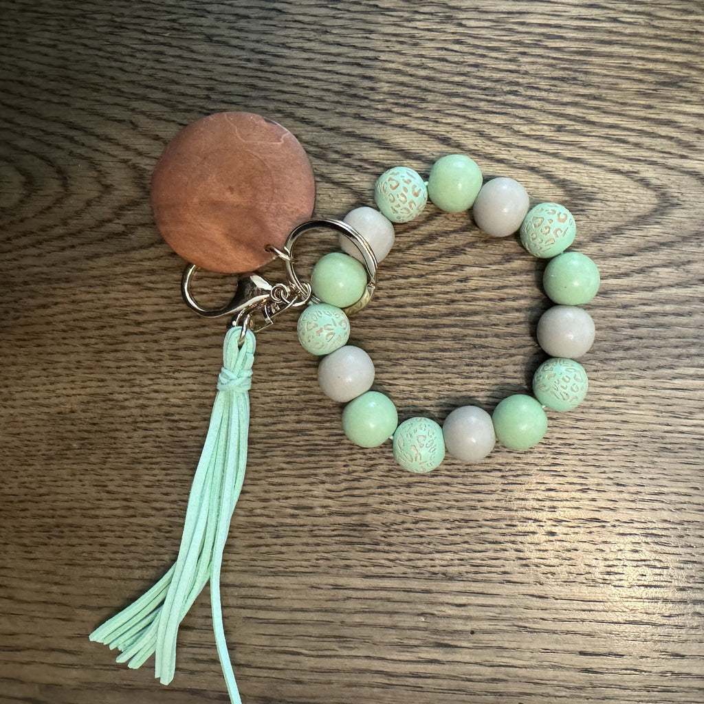 MAMA Beaded Keychain with Tassel