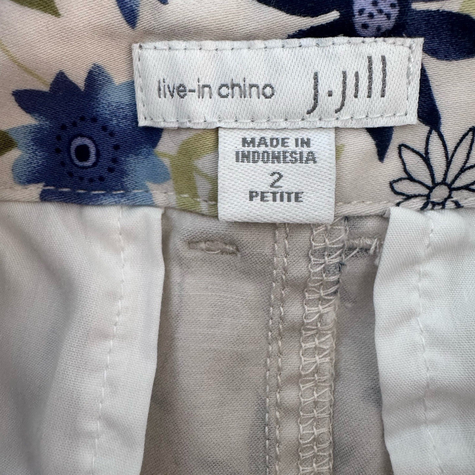 J Jill Women’s Live In Chino Floral Mini Skirt 2P Cotton Stretch