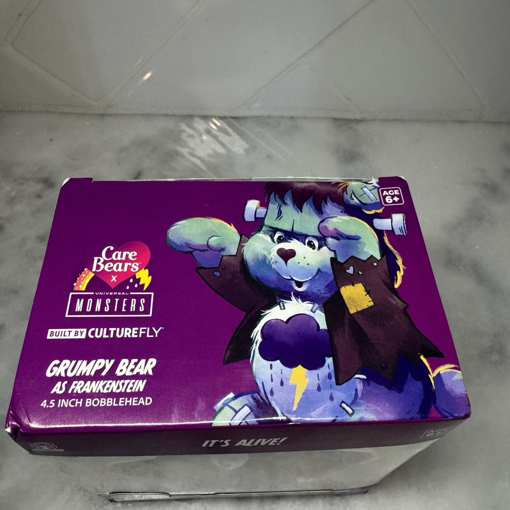 Care Bears Grumpy Bear Frankenstein Bobblehead CultureFly NIB 4.5” Rare Y2K