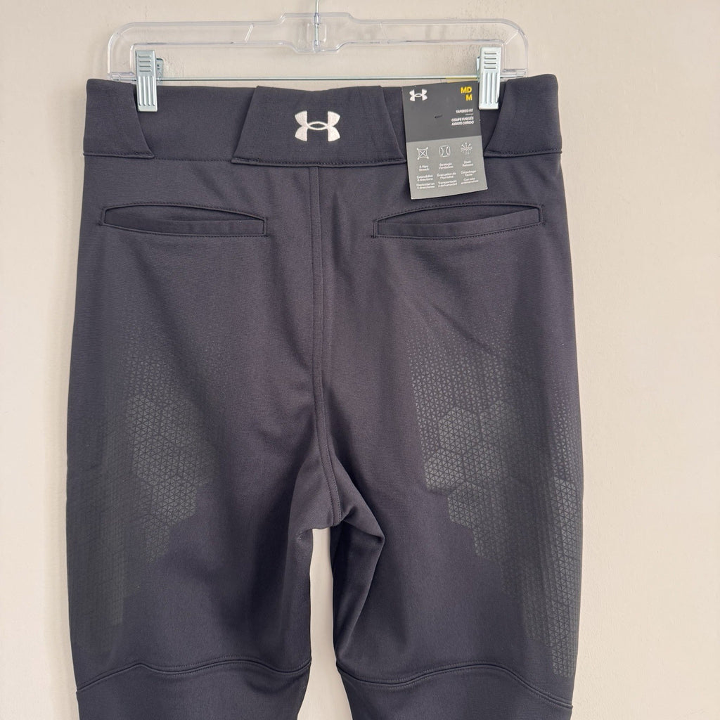 NWT Under Armour Men's Medium Vanish Pro Baseball Pants Tapered Fit Black