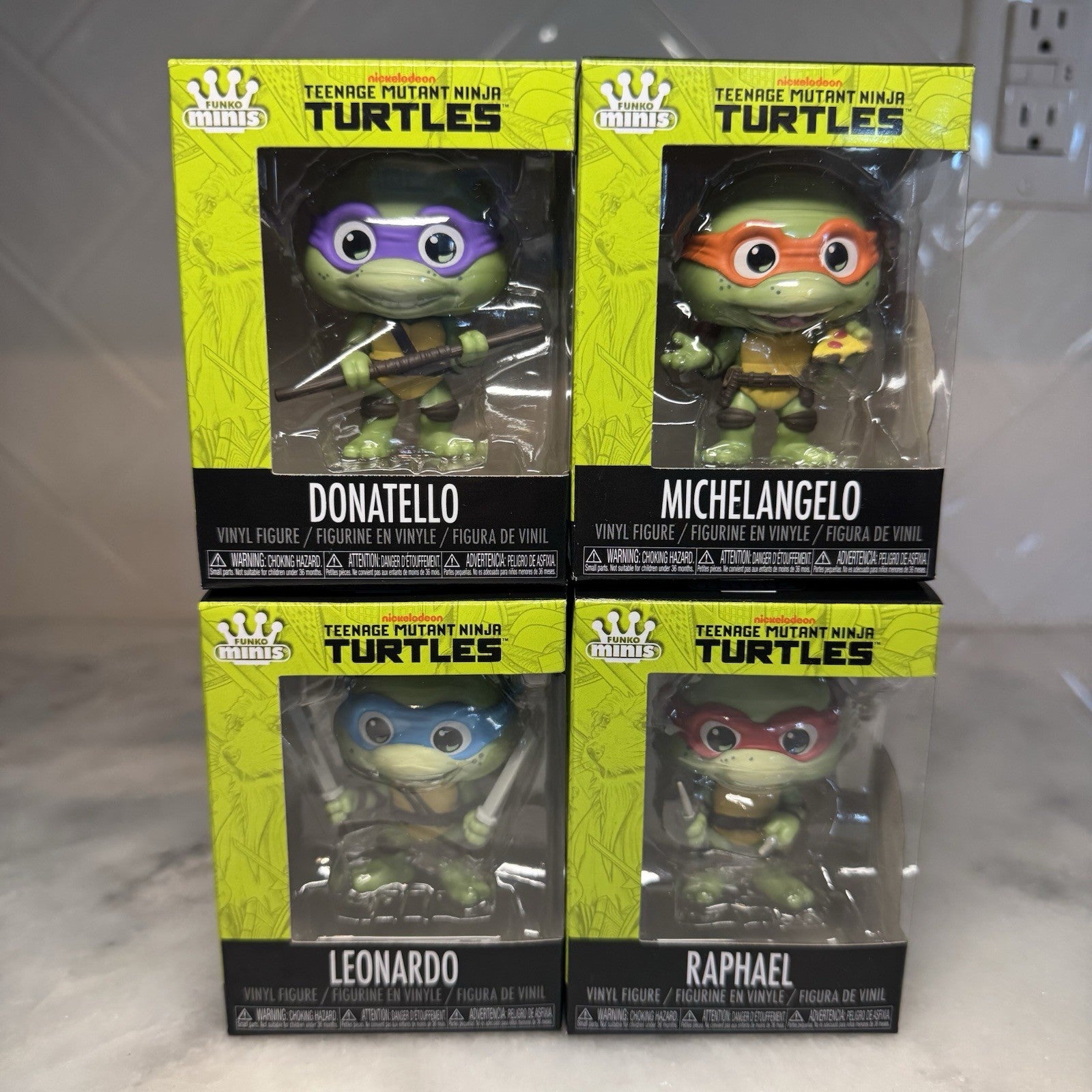 Funko Minis TMNT Set of 4 Donatello Leonardo Raphael Michelangelo NEW Complete