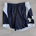 Under Armour Men’s Athletic Shorts SM/PCH Navy White Loose Fit Mesh