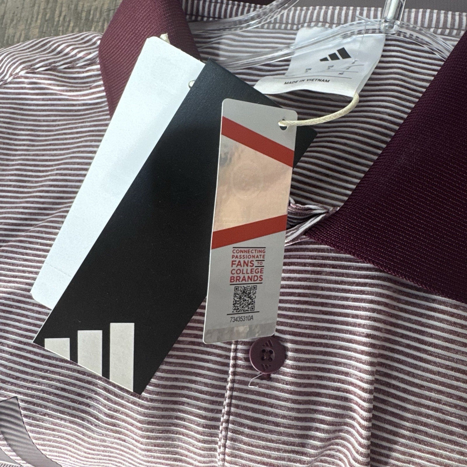 NWT Adidas Texas A&M Aggies Ultimate365 Golf Polo Men’s S Maroon White $80
