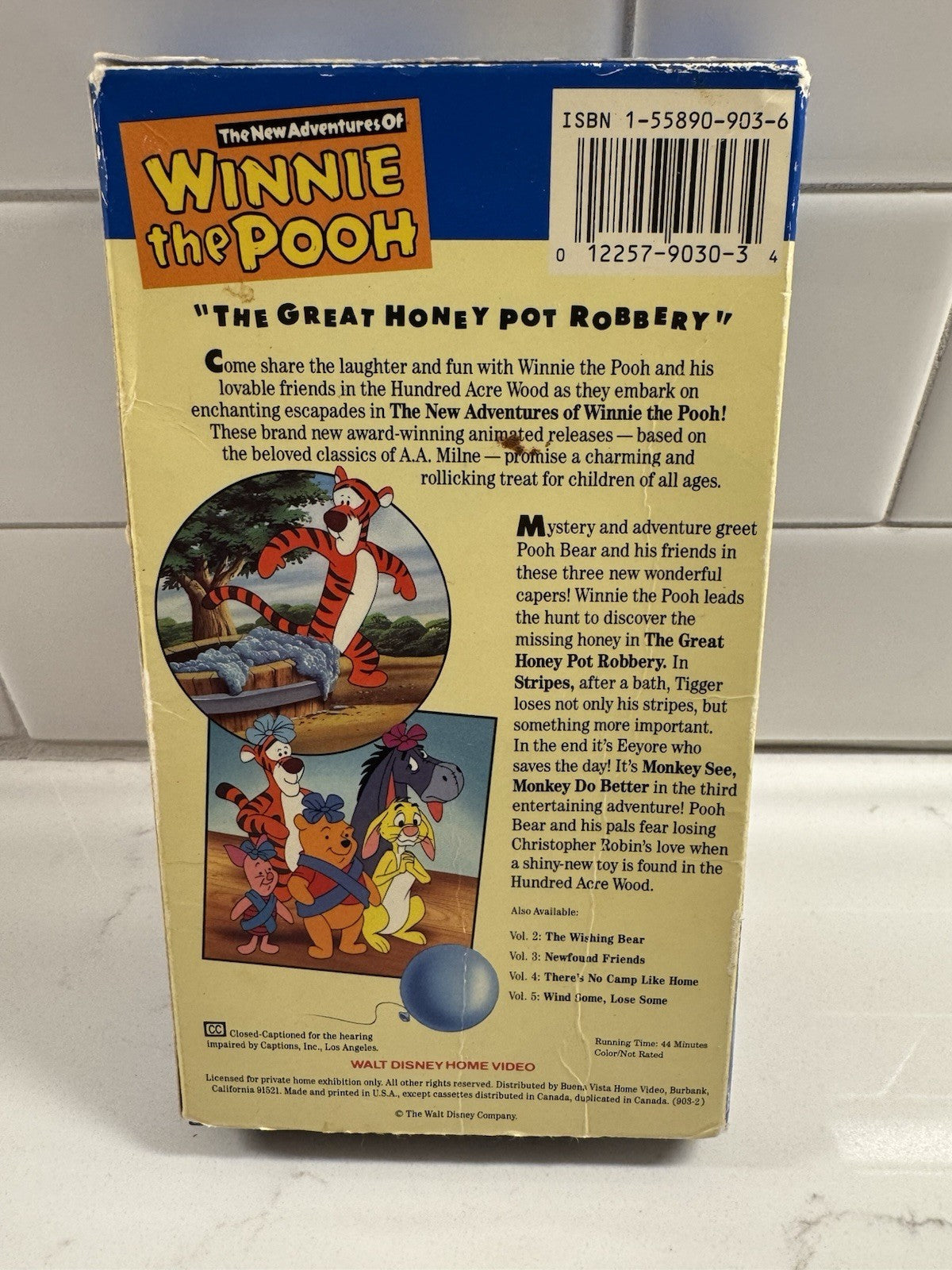 Winnie The Pooh The Great Honey Pot Robbery VHS Tape Used Movie Disney Cartoon