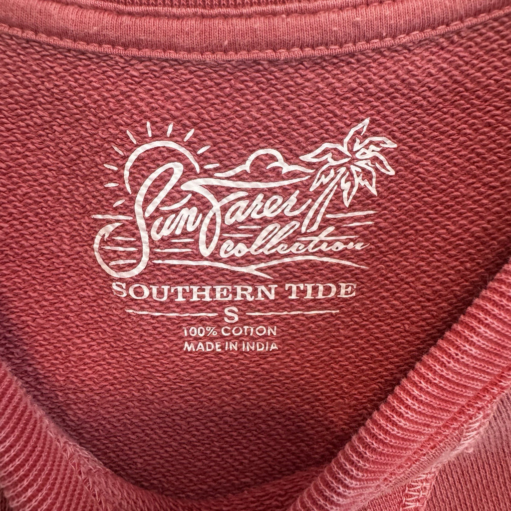 Southern Tide Sunfare Collection Sweatshirt Mens Small Red Crewneck Pullover