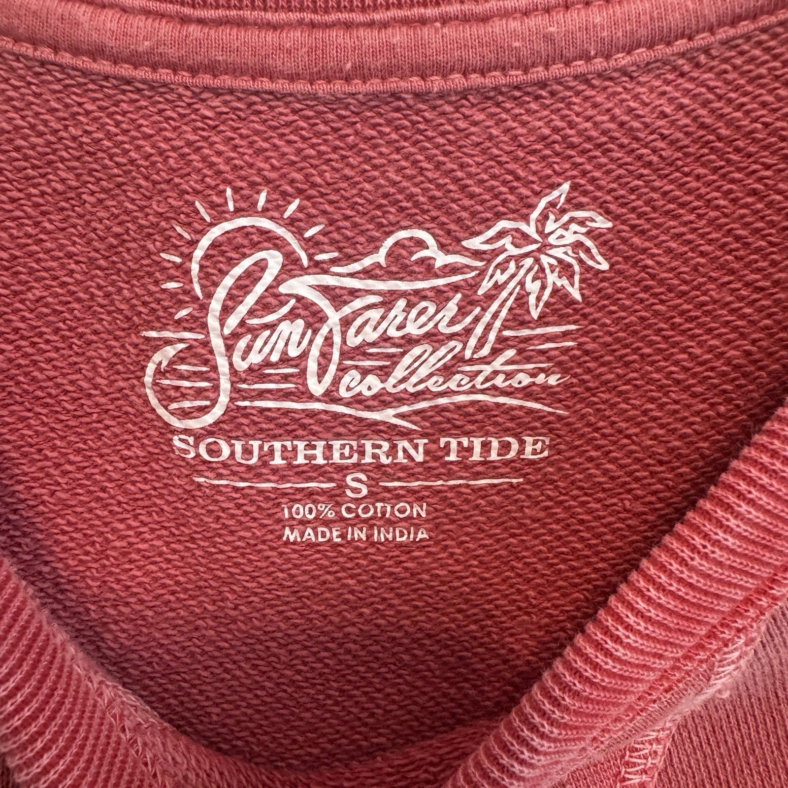 Southern Tide Sunfare Collection Sweatshirt Mens Small Red Crewneck Pullover