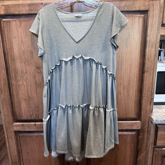 Peach Love California Ruffle Babydoll Dress - Medium