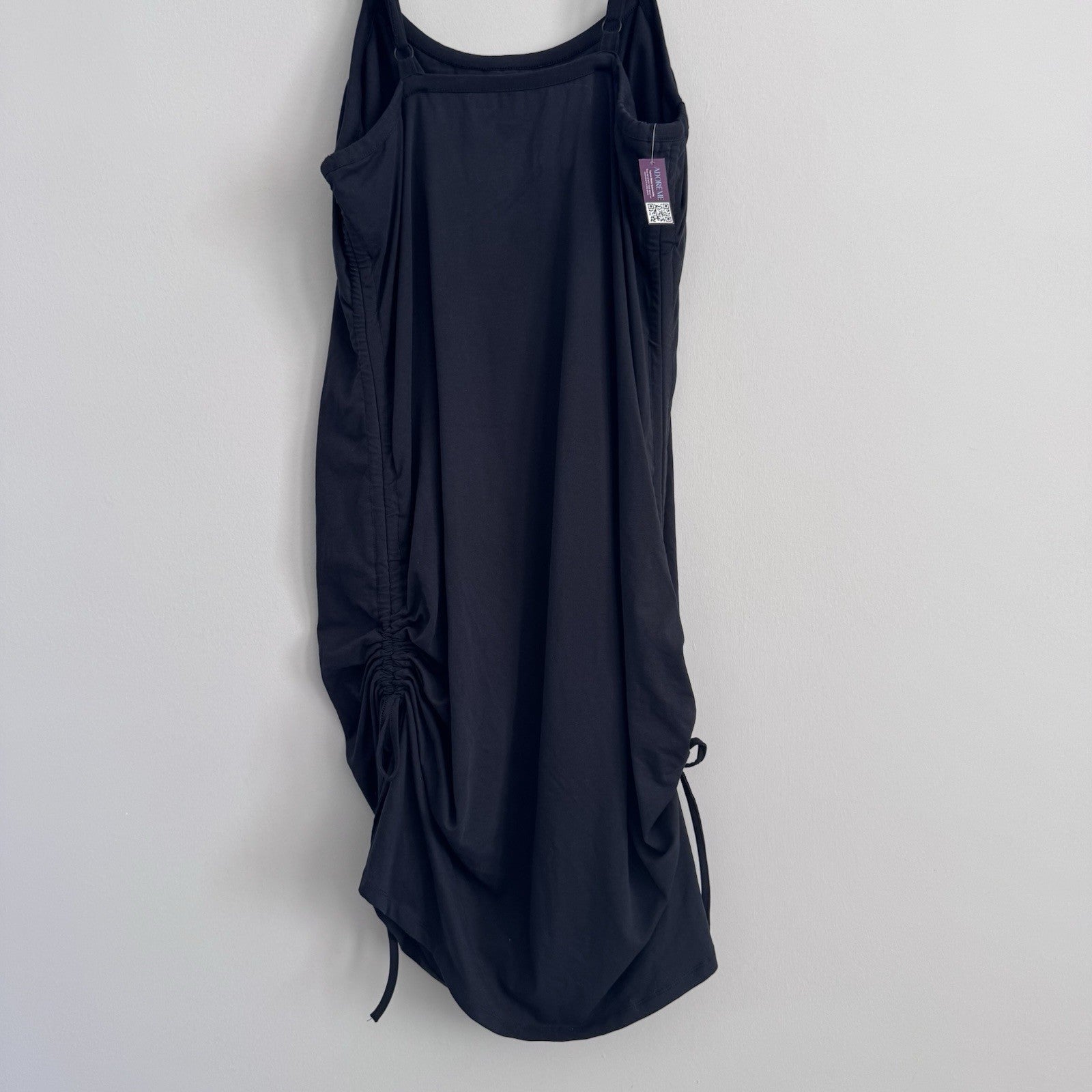 Adore Me Black Cami Slip Dress NWT Plus Size 2X Ruched Side