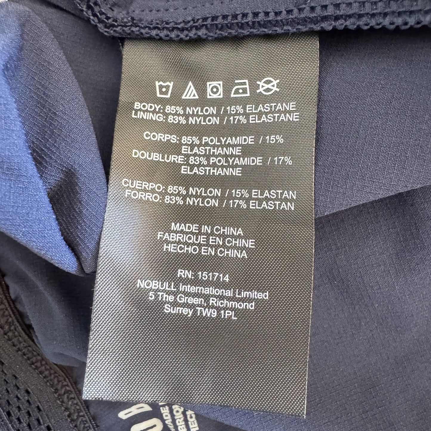 NOBULL Mens Training Shorts Blue Size Small Athletic Gym Lined Zip Pockets