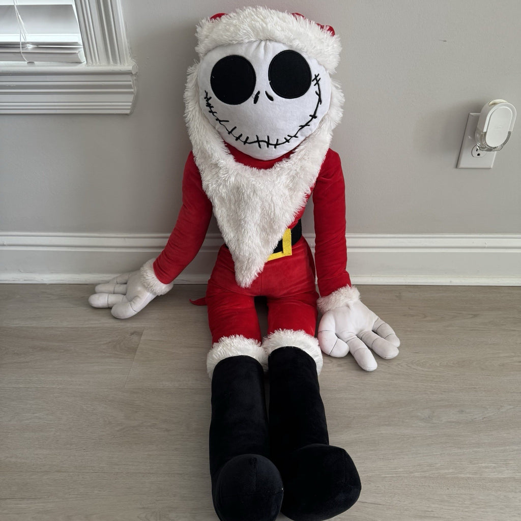 Disney Nightmare Before Christmas Santa Jack Skellington 48" Jumbo Plush Stuffed