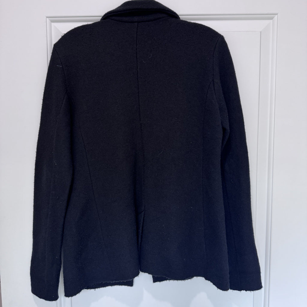 Ann Taylor LOFT Merino Wool Blazer Black Single Button Jacket Women’s Medium