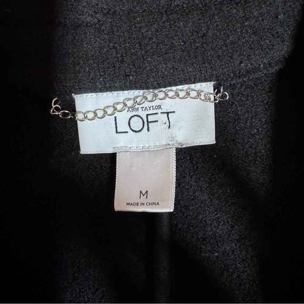Ann Taylor LOFT Merino Wool Black Blazer Jacket | Size M