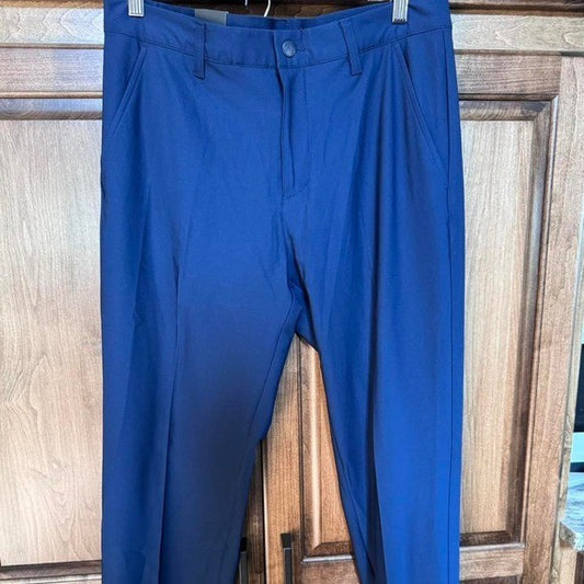 Adidas Regular Fit Straight Leg Golf Pants Navy Blue 32x32