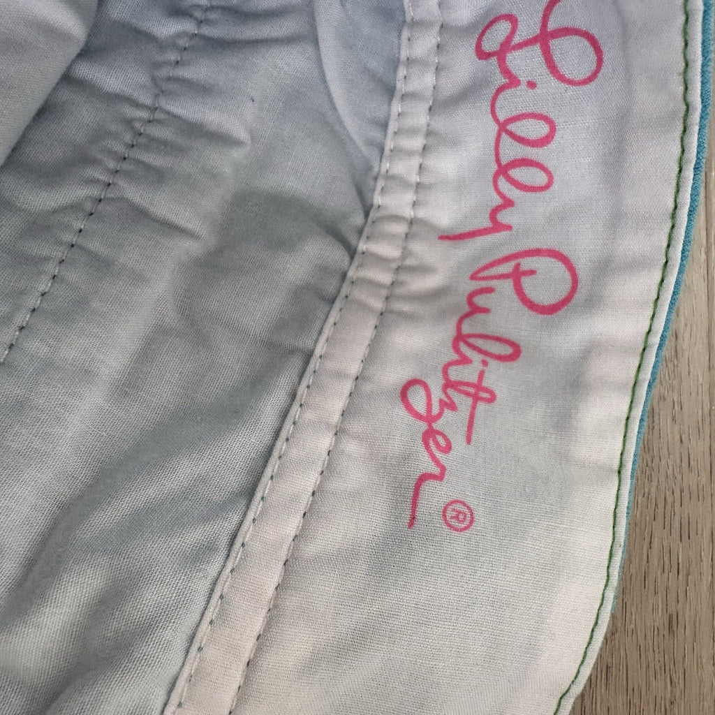 Lilly Pulitzer Callahan Short Sz 2 Turquoise Textured Cotton Womens