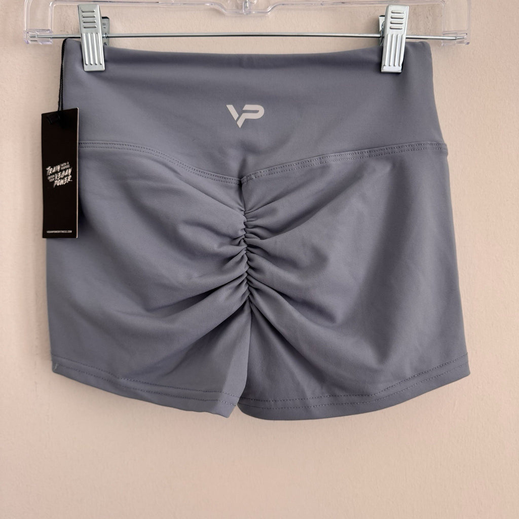 High Waist Scrunch Butt Shorts Women’s Gym Yoga Fitness Blue Size S NWT