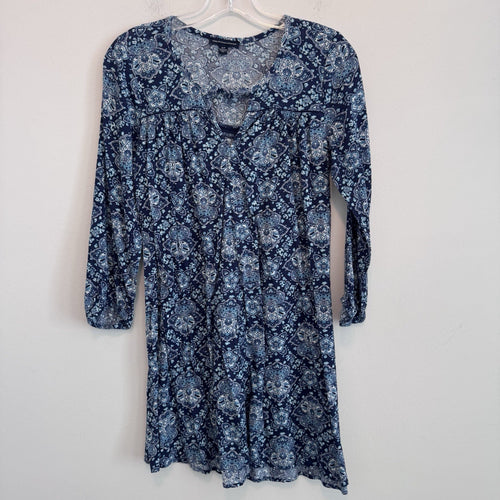     AE Outfitters Blue Paisley Mini Dress Small Boho Festival Cottagecore