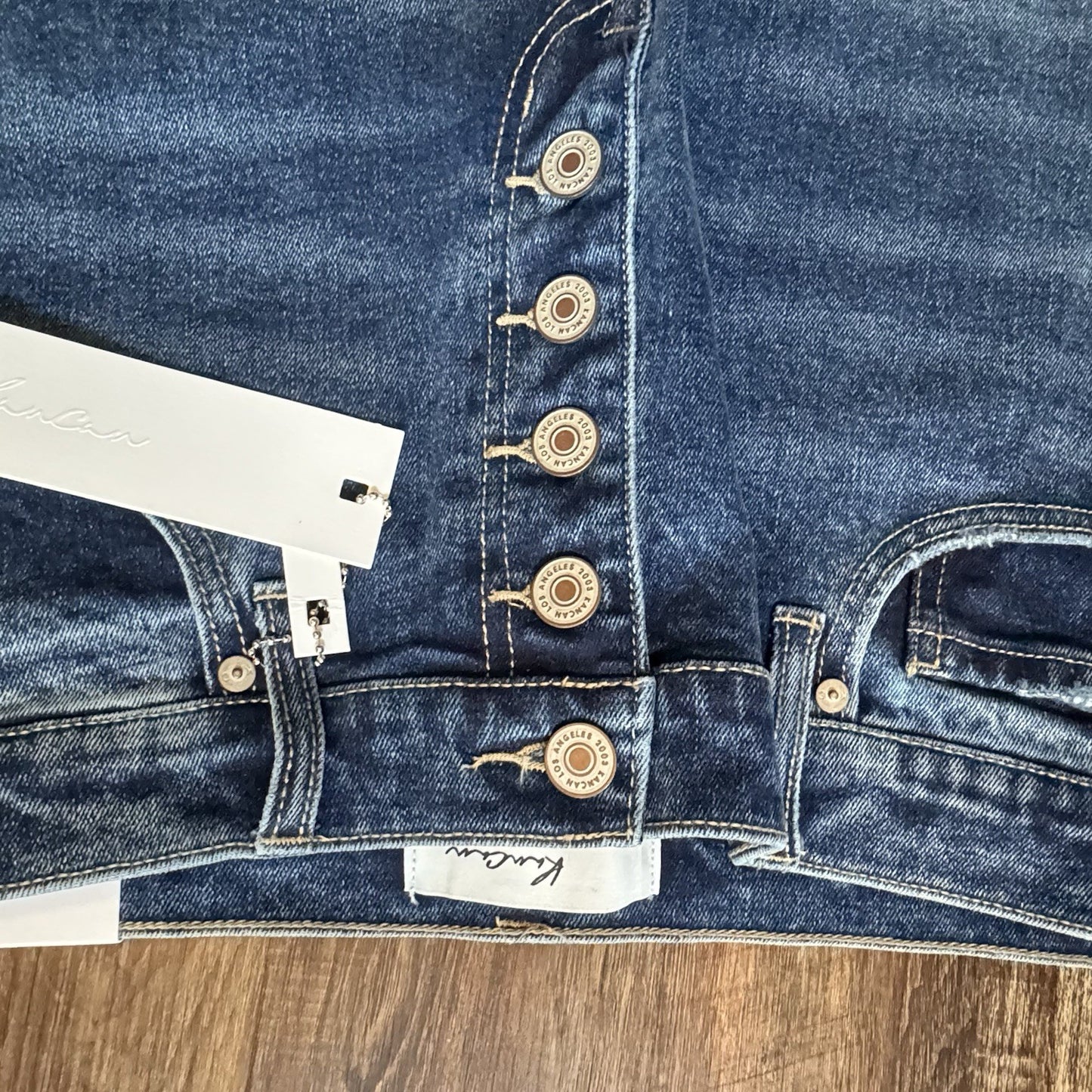 9/28 KanCan 90s High Rise Wide Leg Jeans Hidden Button Fly 100% Cotton NWT $70