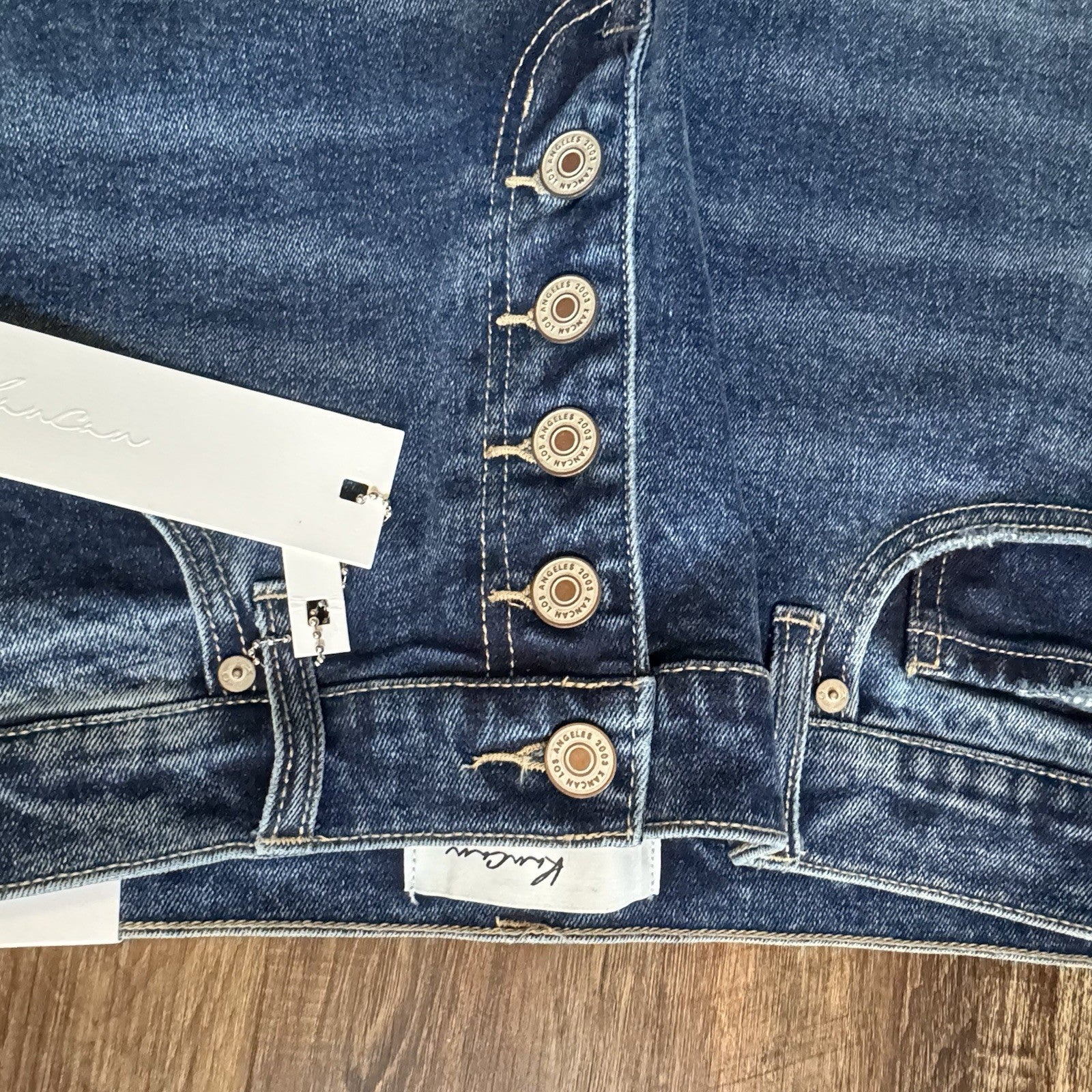 9/28 KanCan 90s High Rise Wide Leg Jeans Hidden Button Fly 100% Cotton NWT $70