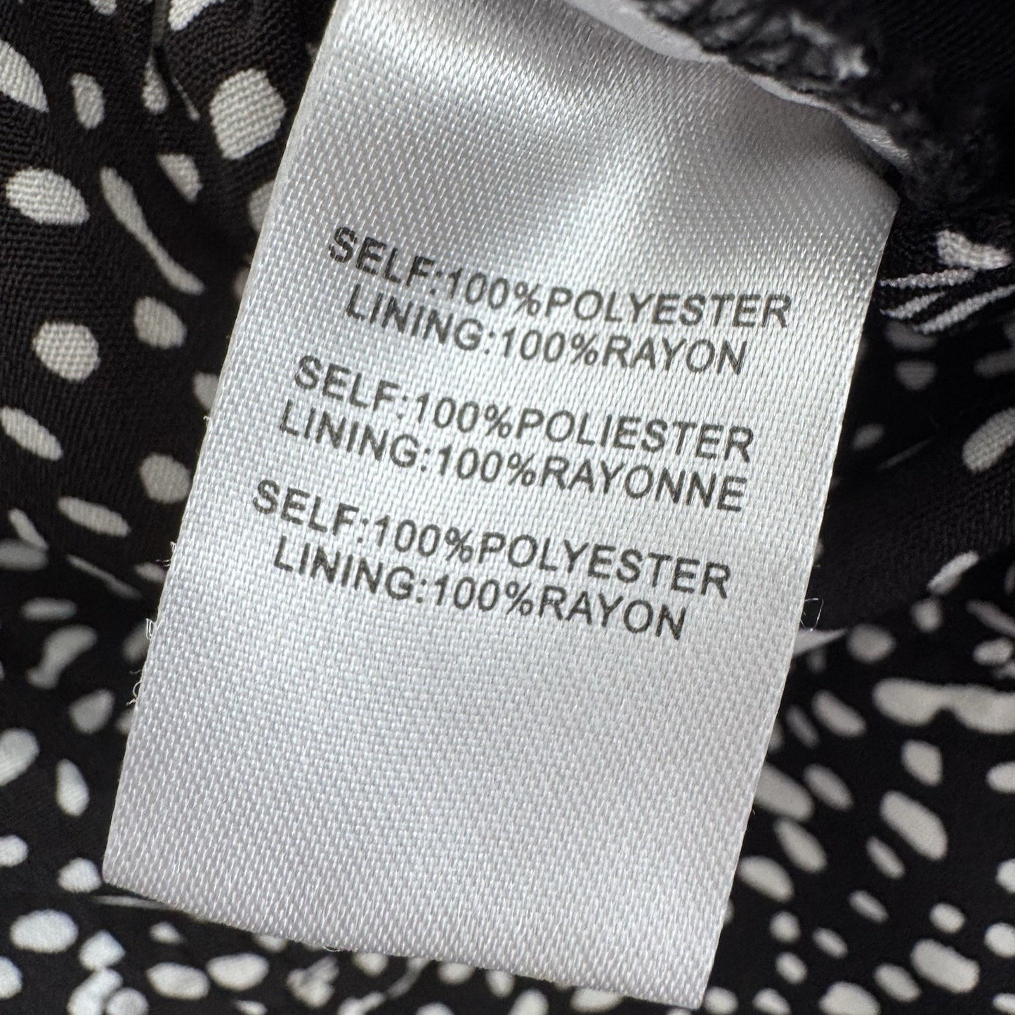 Altar’d State Black Polka Dot Tie Back Crop Top Small Puff Sleeve