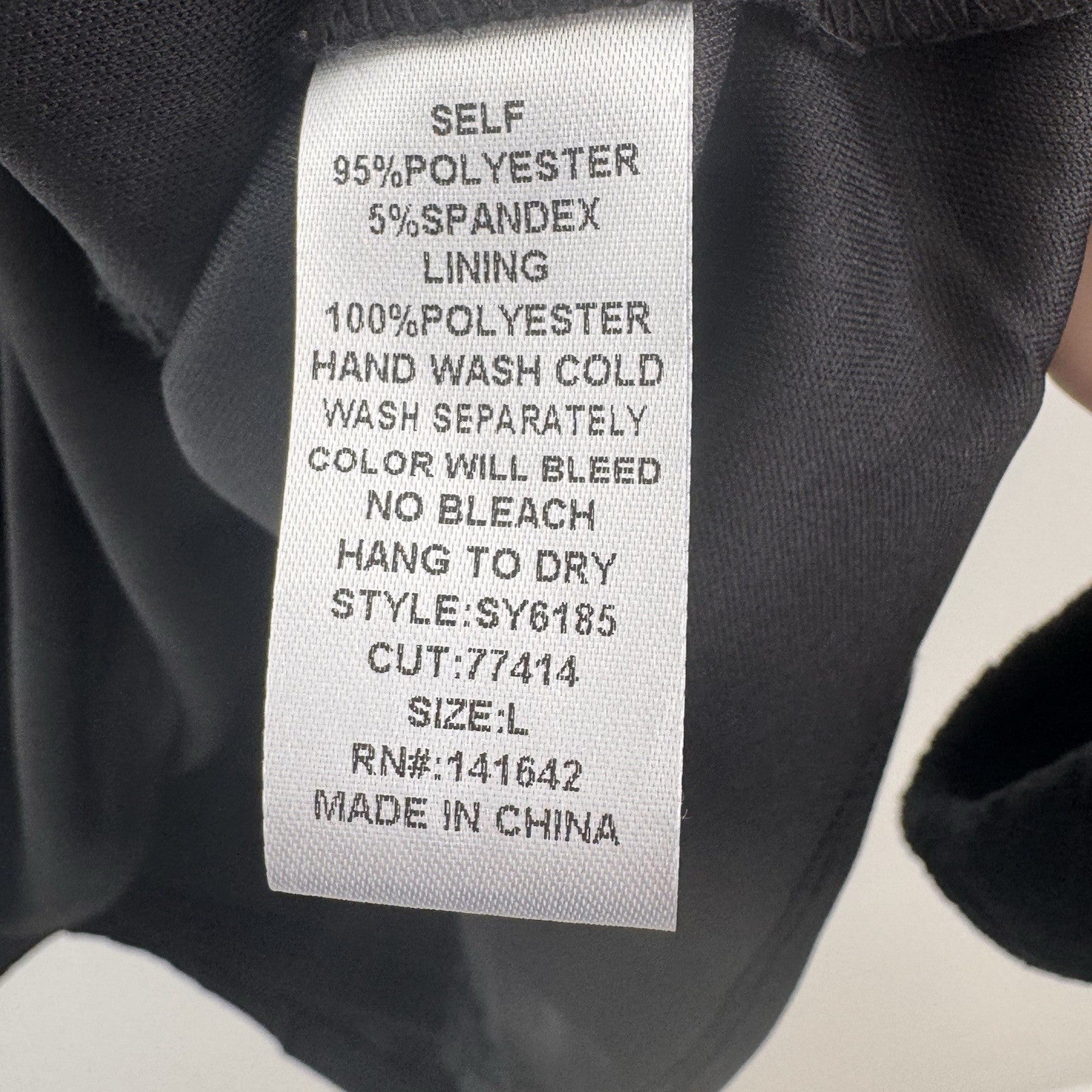 She + Sky Black Short Sleeve Shift Dress Women's Size L Keyhole Back  Boutique