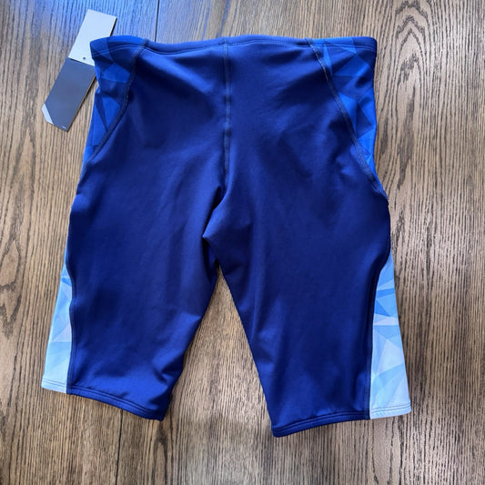 NWT TYR Men’s Blade Splice Jammer Swim Shorts Blue White Size M (32) Elite