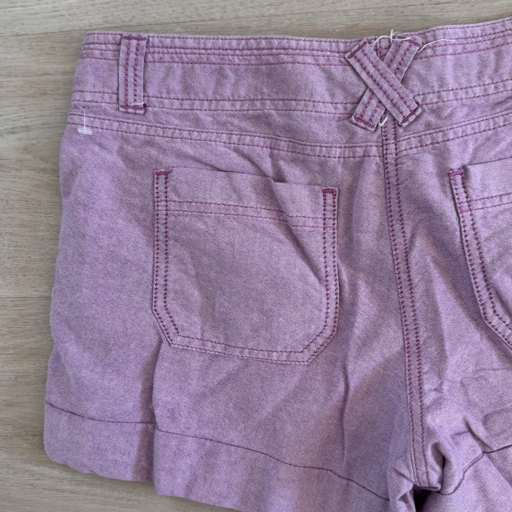 Women’s Ann Taylor LOFT Purple Cotton Shorts Sz 0 Original Casual Preppy