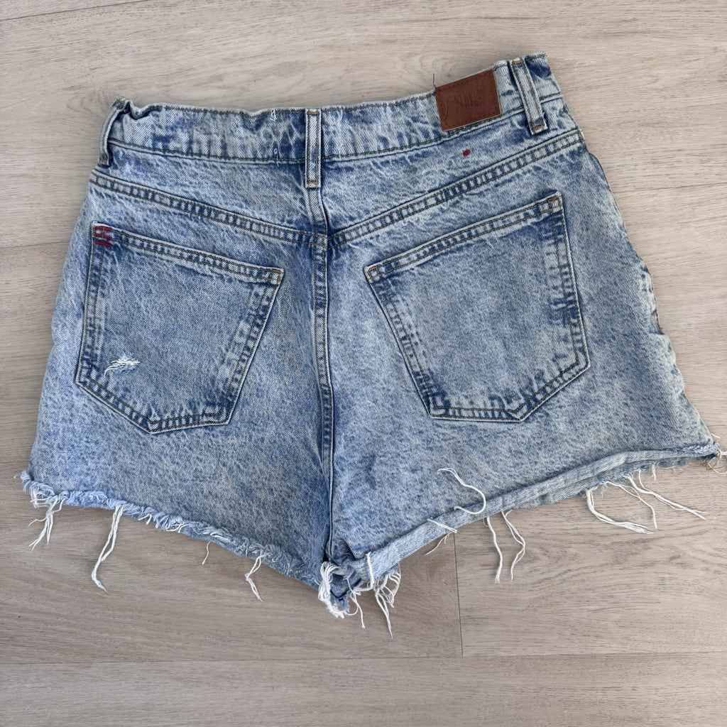 BDG Urban Outfitters Denim Shorts 28 Acid Wash Distressed Raw Hem