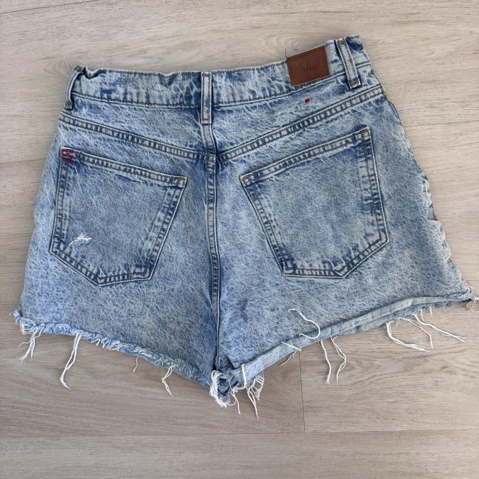 BDG Urban Outfitters Denim Shorts 28 Acid Wash Distressed Raw Hem