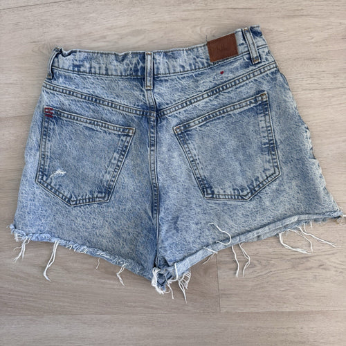 BDG Urban Outfitters Denim Shorts 28 Acid Wash Distressed Raw Hem