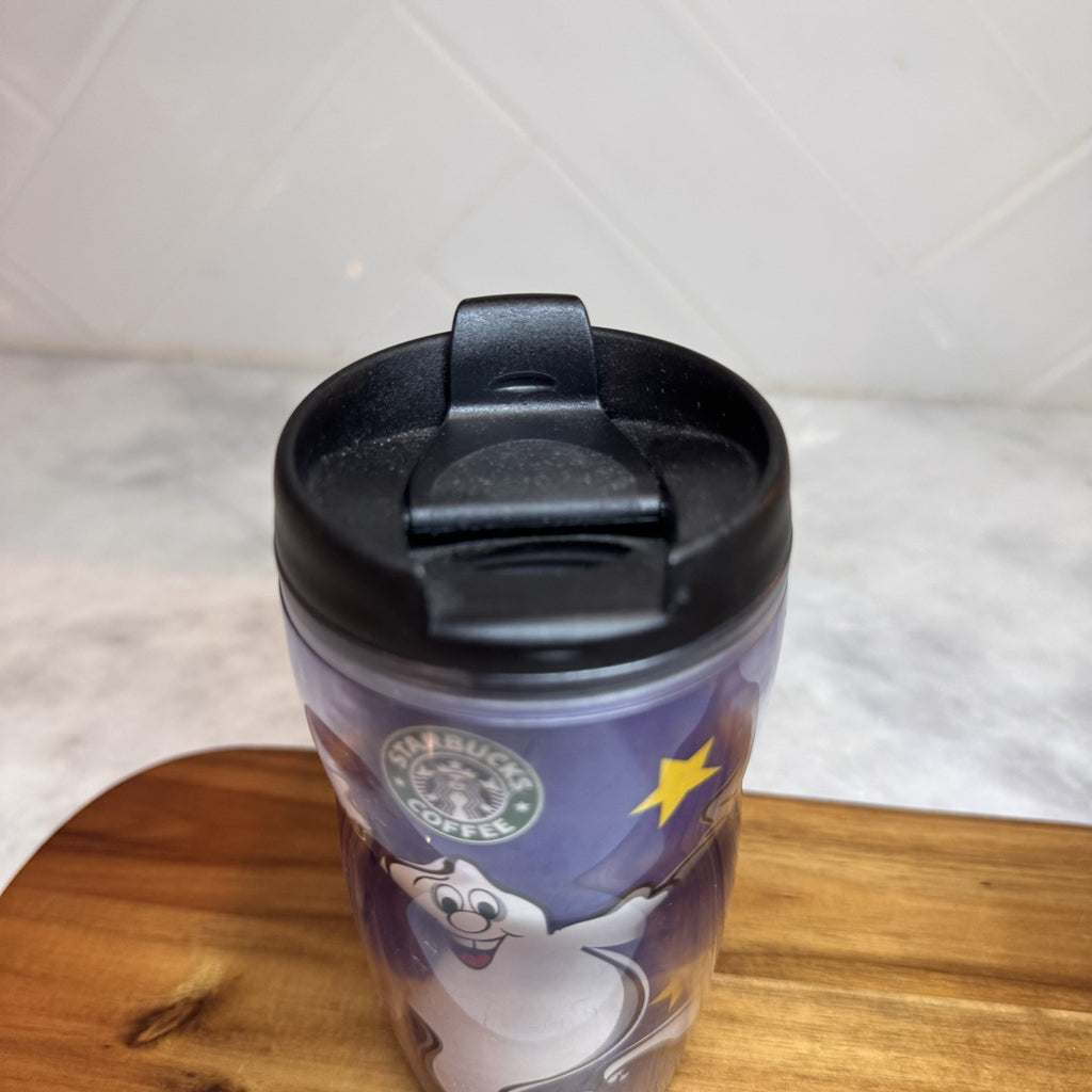 Starbucks Halloween Ghost Barista Plastic Coffee Travel Mug 2001-03. 8oz RARE