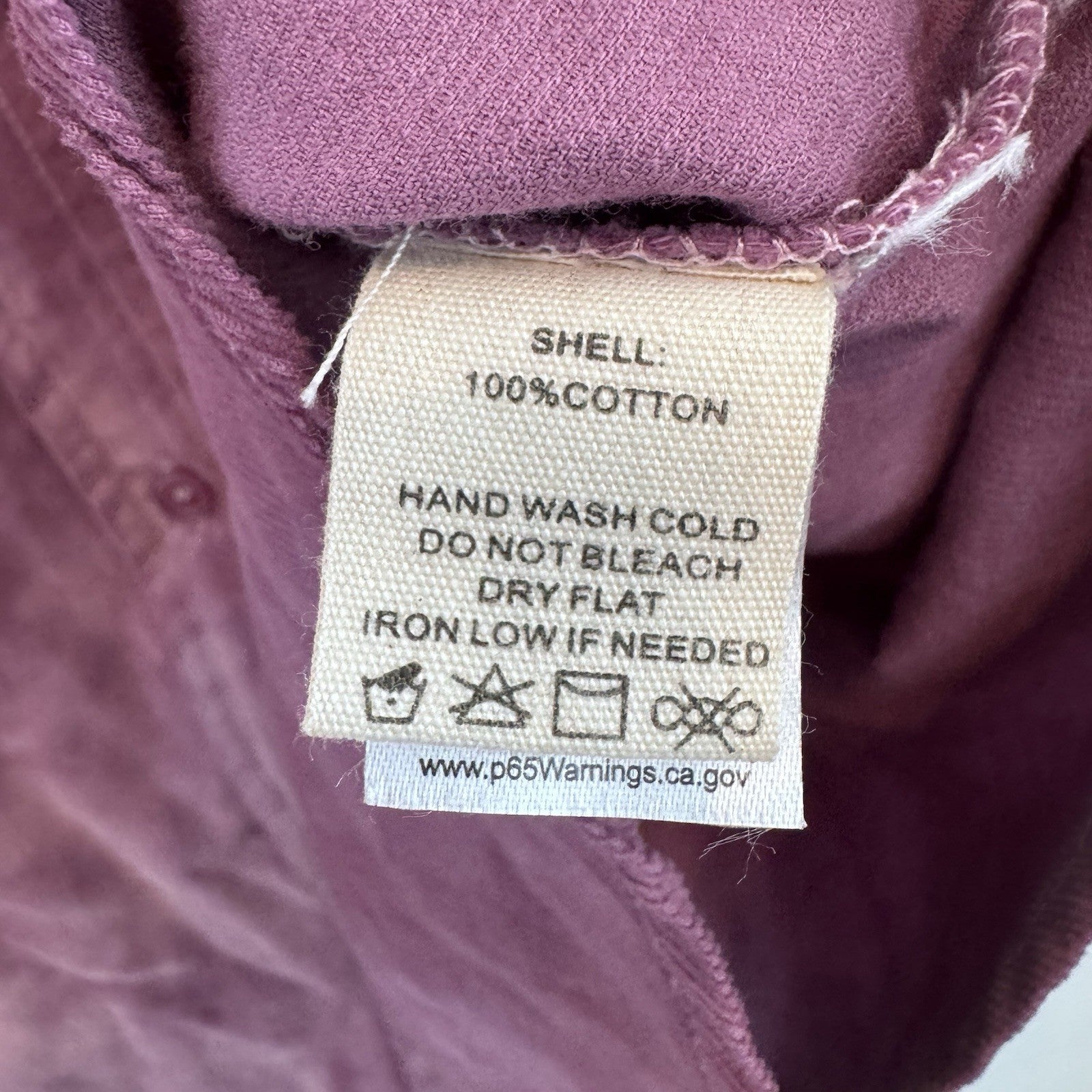 NWT Peach Love Corduroy Shacket Womens S Purple Acid Wash Top