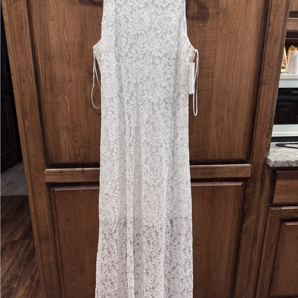 Aura Irresistible White Lace Maxi Dress Sleeveless S NWT by Red Dress Boutique