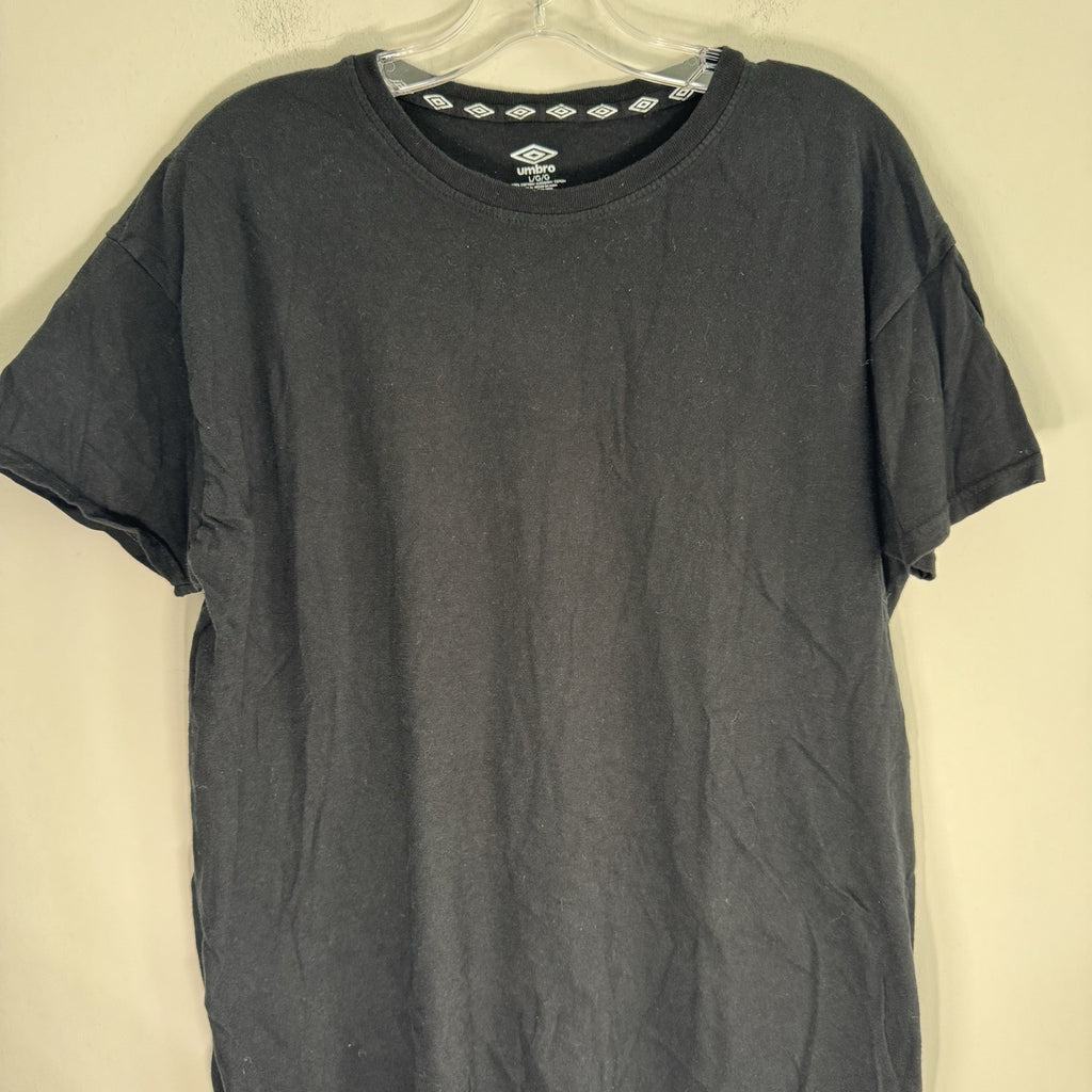 Umbro Black Athletic T Shirt Mens Large Logo Soccer Sports Tee
