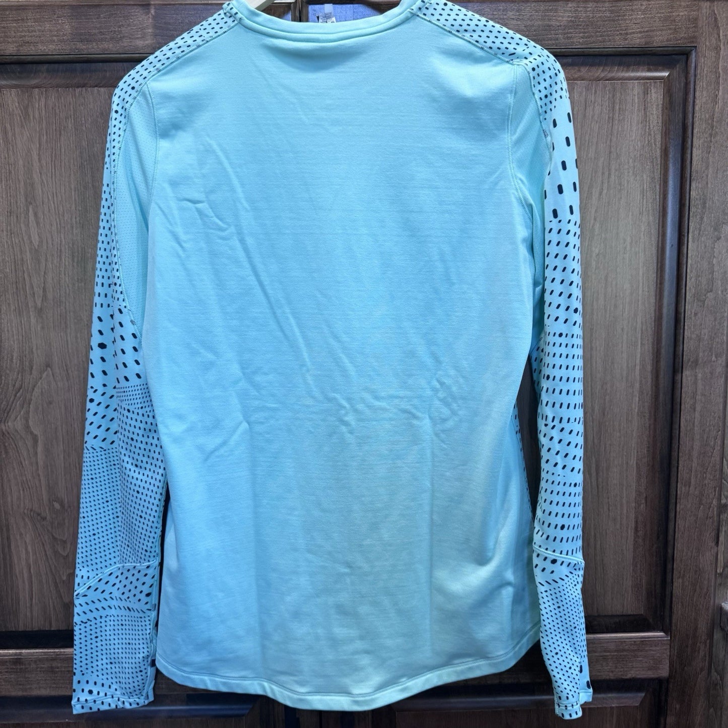 Under Armour ColdGear Fitted Long Sleeve Top Women’s L Blue Print Dot