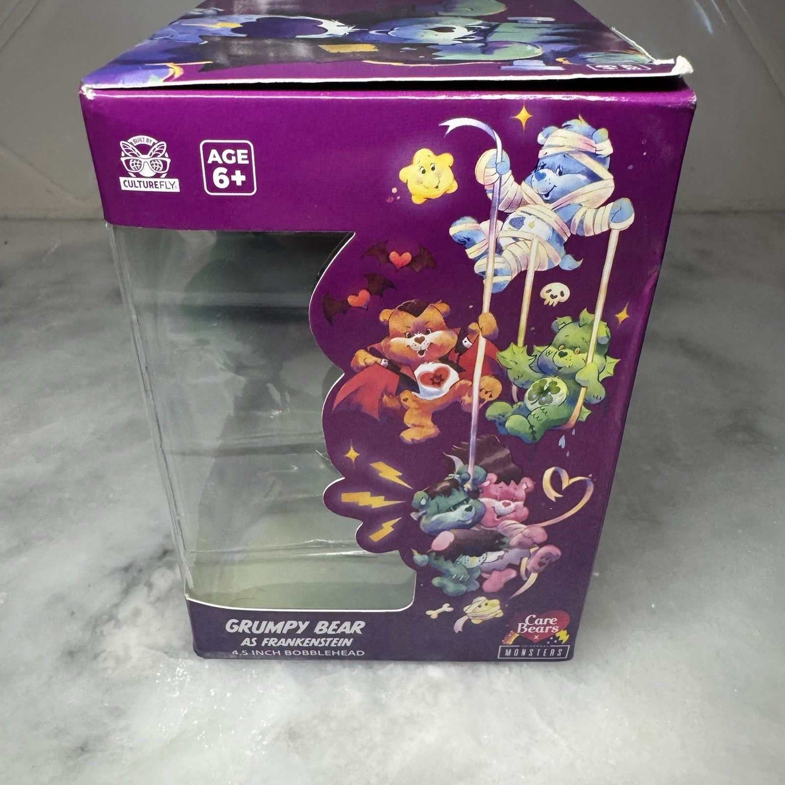 Care Bears Grumpy Bear Frankenstein Bobblehead CultureFly NIB 4.5” Rare Y2K