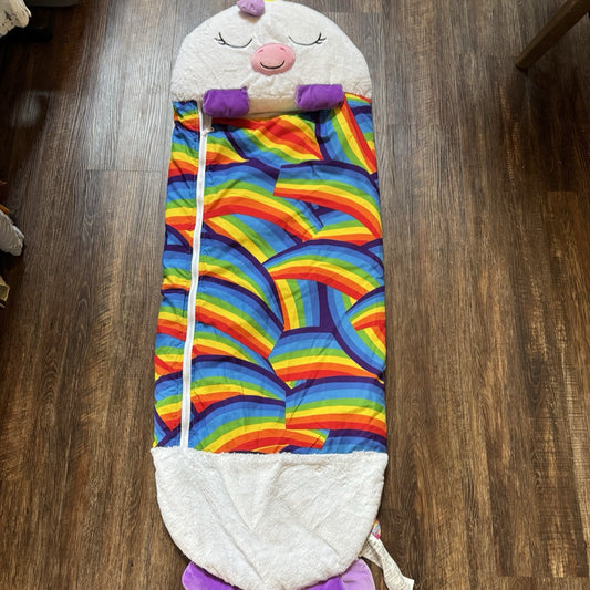 Happy Nappers Unicorn Rainbow Kids Pillow/Sleeping Bag Camping Daycare 20"x 54